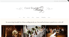 Desktop Screenshot of carolbondweddings.com