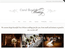 Tablet Screenshot of carolbondweddings.com